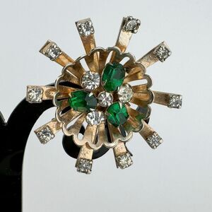 Vintage 1950s Signed Scitarelli Starburst Pendant/Brooch Mid-Century Modern Glam